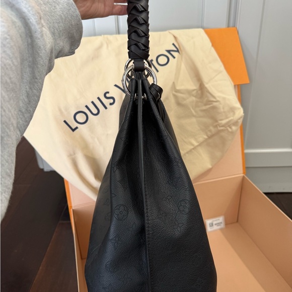 Louis Vuitton Black Monogram Embossed Braided-Handle Hobo - Picture 3 of 14